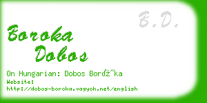 boroka dobos business card